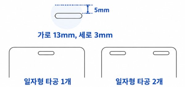 일자형 타공